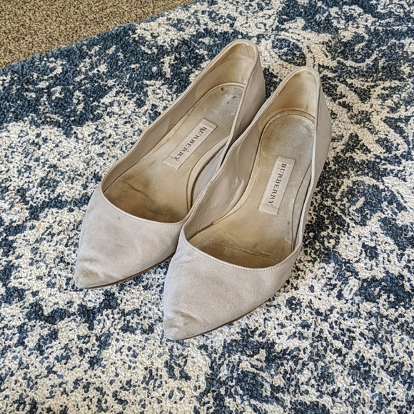 Burberry Suede Ballet Flats 37.5 - Picture 1 of 7